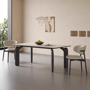 Cucina di lusso 8 posti tavolo da pranzo in marmo Set 6 posti tavolo da pranzo in pino Ecycled durevole Set 6 sedie - Product Image 3