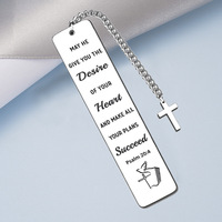Komi New Edelstahl Religiöses Gebet Lesezeichen Quaste Anhänger Weihnachts geschenk zum Lesen von Liebhabern Englische Lesezeichen