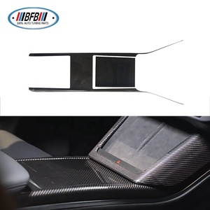 Kits intérieurs en fibre de carbone, panneau de console centrale compatible avec <span class=keywords><strong>Tesla</strong></span> <span class=keywords><strong>Model</strong></span> S <span class=keywords><strong>X</strong></span> 2023+, couvercle de boîte d'accoudoir - Product Image 1