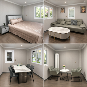 Maison conteneur extensible <span class=keywords><strong>de</strong></span> 20 pieds, villa <span class=keywords><strong>de</strong></span> vacances préfabriquée moderne, maison modulaire à double aile pour complexe hôtelier méditerranéen - Product Image 2