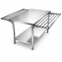 Comptoir alimentaire pliable OEM ODM, fabrication en usine, cuisine commerciale, acier inoxydable, station de service portable pour restaurant