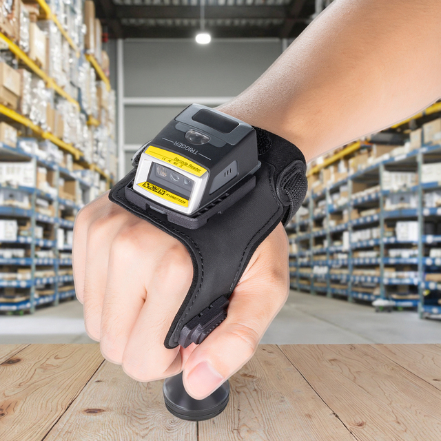 Wireless Mini Glove 2D Barcode Scanner with Memory Wearable Ring Scanner