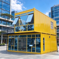 Maison préfabriquée en conteneur, structure en acier modulaire mobile personnalisable pour usage commercial extérieur, camping, café
