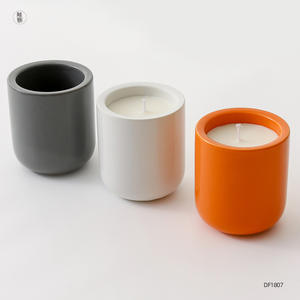 Porte-bougie en céramique DF1807, cylindrique, 6 oz, vide, pour décoration intérieure, couleur personnalisée disponible - Product Image 5