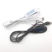 Câble de commutation 5V 12V USB à quatre touches pour gradation de la lumière d'appoint LED
