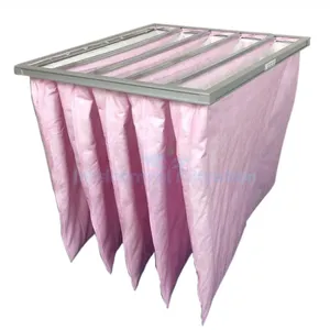 Filtro de saco de ar para sistemas de ventilação, unidade de tratamento de ar de média eficiência
