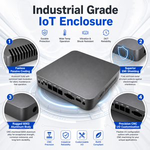 Cajas Industriales para Mini PC, Carcasas Electrónicas Personalizadas, Extrusión de Aluminio CNC, Caja de Proyectos IOT de Escritorio Mini ITC - Product Image 5