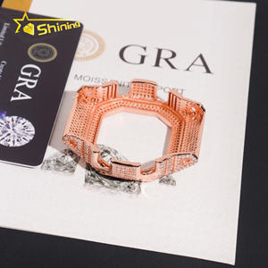 사용자 정의 DW5600 시계 + 케이스 925 실버 아이스 아웃 Moissanite Gra 인증 액세서리 다이얼 베젤 스트랩 걸쇠 버클 만들기 - Product Image 3