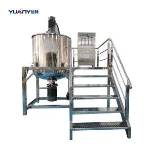 Máquina mezcladora homogeneizadora sin calefacción 500L 1000L Equipo de maquinaria química Reactor mezclador 1000l 3 capas con chaqueta
