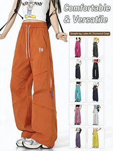 Unisex Spring Autumn Functional <strong>Cargo</strong> Pants,High Street Streetwear <strong>Petite</strong> Fit Loose Breathable Outdoor Sport Casual <strong>Trousers</strong> - Product Image 3