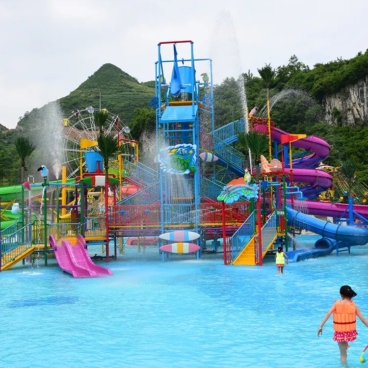 Outdoor Big Splash Dual Wasser rutschen Park Kinder Aqua Spielzeug spielen für Kinder