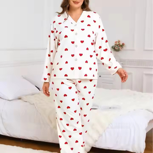 Women's Summer <b>Soft</b> Breathable Solid Color Long Sleeve Pajamas Set Comfortable Casual Loungewear Nightwear for Daily Wear - Product Image 2