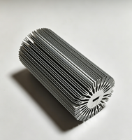 Radiateur Dissipateur de Chaleur LED en Aluminium Extrudé Usiné CNC Personnalisé OEM avec Perçage et Design Tournesol Anodisé
