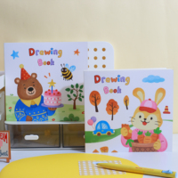 Carnet de dessin pour enfants 24K, contes de fées, dessins animés, couverture souple, papier à dessin épais, 92 feuilles, carnet de croquis pour enfants, idéal pour un cadeau