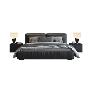 Mobili per la casa moderni camera da <span class=keywords><strong>letto</strong></span> Set ultimo <span class=keywords><strong>letto</strong></span> <span class=keywords><strong>matrimoniale</strong></span> moderno <span class=keywords><strong>letto</strong></span> in pelle nera MDF toletta <span class=keywords><strong>letto</strong></span> morbido in legno massello <span class=keywords><strong>letto</strong></span> nordico - Product Image 6