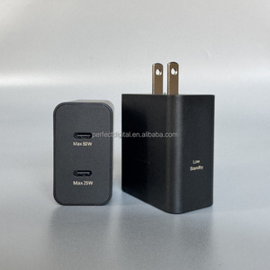 อุปกรณ์เสริมโทรศัพท์มือถือ ที่ชาร์จติดผนัง แบบ Type C Cube T5020 อะแดปเตอร์แปลงไฟ 50W รุ่น <span class=keywords><strong>Duo</strong></span> สำหรับ <span class=keywords><strong>Samsung</strong></span> USB C Block - Product Image 3
