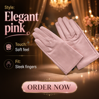 Gants jetables en peau de mouton, style coréen mignon, finition lisse, chauffe-mains d'hiver pour femmes, doublure en polyester, longueur opéra, vintage, ski