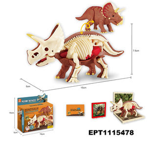 Juguetes en Promoción EPT $1, Kit de Excavación de Fósiles de Dinosaurio 3D, Tiranosaurio Rex y Triceratops Desmontables para Armar, Juguete de Arqueología - Product Image 5