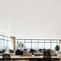 Panneaux de plafond en PVC légers, installation facile, insonorisés, dalles de plafond en plastique pour la décoration intérieure des bureaux et salons