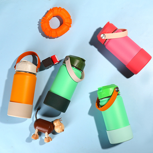 Botella <span class=keywords><strong>de</strong></span> agua para niños <span class=keywords><strong>de</strong></span> acero inoxidable a prueba <span class=keywords><strong>de</strong></span> fugas <span class=keywords><strong>de</strong></span> 14oz con logotipo personalizado con pajita e imagen <span class=keywords><strong>de</strong></span> dibujos animados - Product Image 2