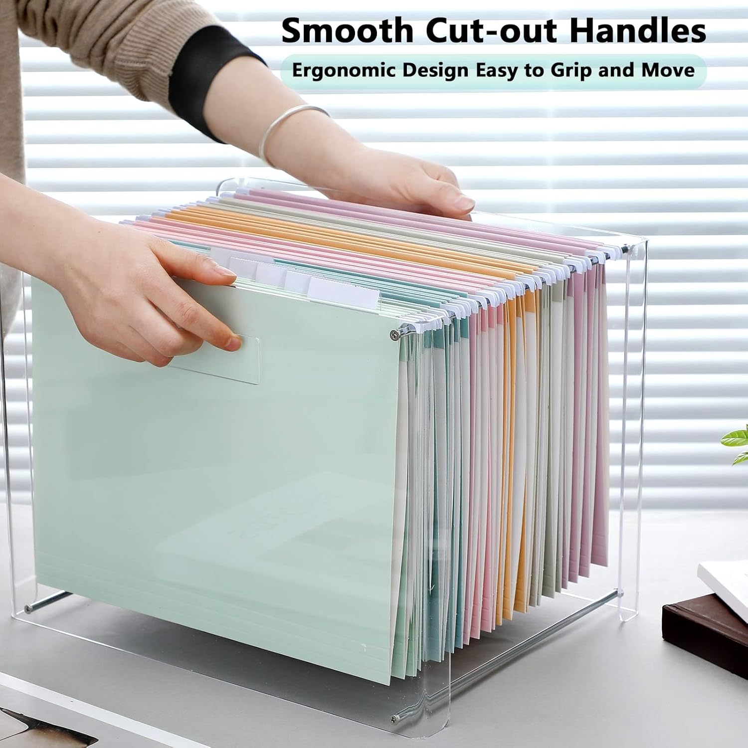 Acrylic File Organizer Box - Eco-Friendly Storage Solution