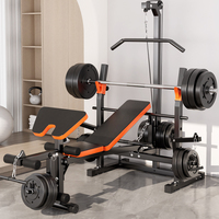 Banc de musculation multifonction réglable, banc de musculation pliable pour l'entraînement de force, banc de press à la poitrine combiné