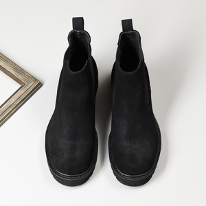 Men's High Quality Suede Round Toe Thick Soled Waterproof Lace-up Casual Ankle <b>Boots</b> Fashionable New Style - Product Image 3
