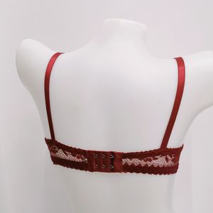 Pushup Bra Gathering Underwire Lace and Bowknot Fancy Straps Ropa interior suave y transpirable para todas las estaciones Sujetador de alta calidad - Product Image 3