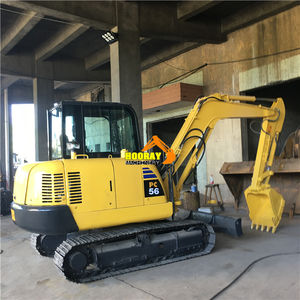 Mini-excavatrice sur chenilles Komatsu PC56-7 d'occasion à vendre, 3,5 tonnes, avec composants moteur principaux PC55MR-5, modèle 2018, godet de 0,2 m³ - Product Image 4