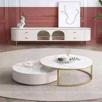 Table basse ronde de luxe moderne, support tv de qualité supérieure, 2022