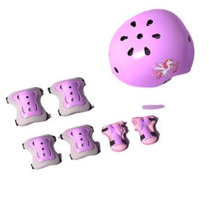 Casque de patinage à roulettes pour enfants, violet, résistant aux chocs, avec 8 à 10 aérations pour la protection de la tête - Product Image 3