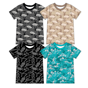 <span class=keywords><strong>T</strong></span>-shirts d'é<span class=keywords><strong>t</strong></span>é imprimés Hawaï pour garçons, en tissu soie de lait, à manches courtes, pour enfants et bébés, vente en gros - Product Image 1