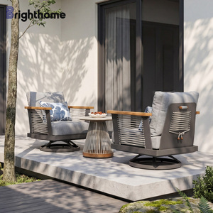 Ensemble <span class=keywords><strong>de</strong></span> meubles <span class=keywords><strong>de</strong></span> <span class=keywords><strong>jardin</strong></span> en aluminium au design unique, fauteuil pivotant simple pour patio, hôtel, extérieur, canapé d'extérieur - Product Image 1