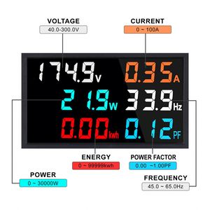 6-in-1 Multi-Function Multimeter Monitor AC Voltage and Current Frequency Factor Electrical Power Consumption Watt Meter Tester - Product Image 3