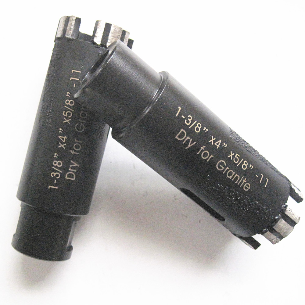 Сухой алмазный сердечник JDK 1-3/8 дюйма для гранита с резьбой 5/8-11