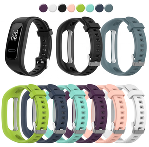 Bracelet de montre de sport en silicone pour Huawei <span class=keywords><strong>Band</strong></span> <span class=keywords><strong>3e</strong></span> 4e Honor 4 version course à pied, bracelet de montre intelligente - Product Image 3