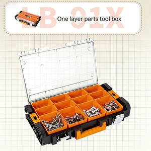 ToolboxStackable <b>Tool</b> <b>Box</b> With Parts Organizer 12 Compartments Plastic Storage Case for Hardware and Accessories Parts Organizer - Product Image 2
