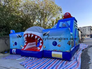 Commercial Inflatable Dry Slide 18ft 20ft Double Lane Slides Inflatable House Water Slide For Kids Adults With Blower