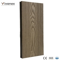 Tarima de Madera Compuesta para Exteriores, Suelo de WPC Impermeable, Cuadrado Cepillado, para Balcón, Patio Trasero, Terraza y Jardín