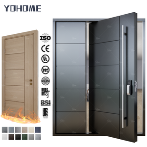 Yohome <span class=keywords><strong>porte</strong></span> extérieure <span class=keywords><strong>d</strong></span>'entrée principale avec longue poignée en aluminium noir maison pivot grande <span class=keywords><strong>porte</strong></span> <span class=keywords><strong>d</strong></span>'entrée portes <span class=keywords><strong>d</strong></span>'entrée à <span class=keywords><strong>la</strong></span> maison - Product Image 1