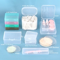 Boîte de rangement pour outils à ongles en plastique de qualité alimentaire SUNSHING, boîte à cotons-tiges, support pour éponge de maquillage, conteneur pour cotons-tiges, boîte de beauté de voyage