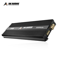 Amplificateur de voiture mono bloc AK-DG8 6000W RMS classe D, amplificateur audio professionnel haute puissance 1 canal pour caisson de basses