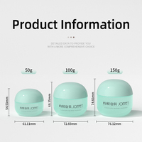 Pot en plastique PET de 50g, 100g, 150g avec couvercle à vis, emballage vide pour cosmétiques, soins de la peau et crème solaire, personnalisable
