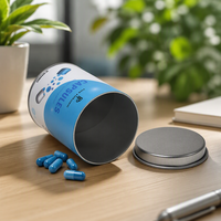 Boîte d'emballage cylindrique en papier kraft écologique et feuille d'aluminium, qualité alimentaire, pour biscuits, gâteaux, snacks, thé