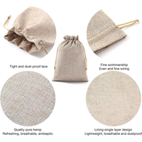 Sac en lin écologique personnalisé avec logo imprimé, petite pochette en toile de jute pour café, thé, emballage en jute, vente en gros