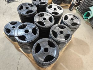 フィットネス機器ウェイトプレートセット ラバーコーティング鉄製プレート トライグリップダンベル バーベルウェイトプレート トライグリップ - Product Image 3