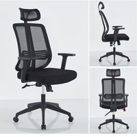 Chaise de bureau contemporaine MF - Chaise pivotante réglable avec dossier en tissu et structure en plastique, hauteur réglable
