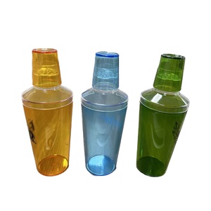 Offre Spéciale <span class=keywords><strong>Shaker</strong></span> à cocktail en plastique transparent de 20oz avec de nouveaux outils de barman <span class=keywords><strong>Bacardi</strong></span> <span class=keywords><strong>Shaker</strong></span> Cap - Product Image 1