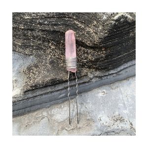 Suministros de brujería de cristal DIY, varita de bruja hecha a mano, varita mágica de cristal natural de color azul para meditación y decoración de fiestas. - Product Image 2