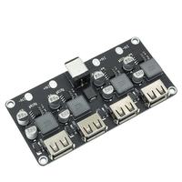 Papan Sirkuit Pengisi Daya Cepat USB 4 Arah QC3.0 QC2.0 5V USB DC-DC Buck Converter Modul Pengisi Daya Step Down 12V 24V